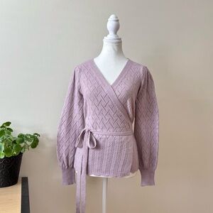 Lavender Tie Cardigan